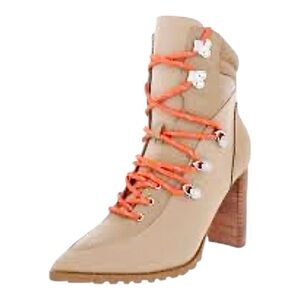 Steve Madden Karey Tan Leather Pointed Toe Ankle Boots Size 7